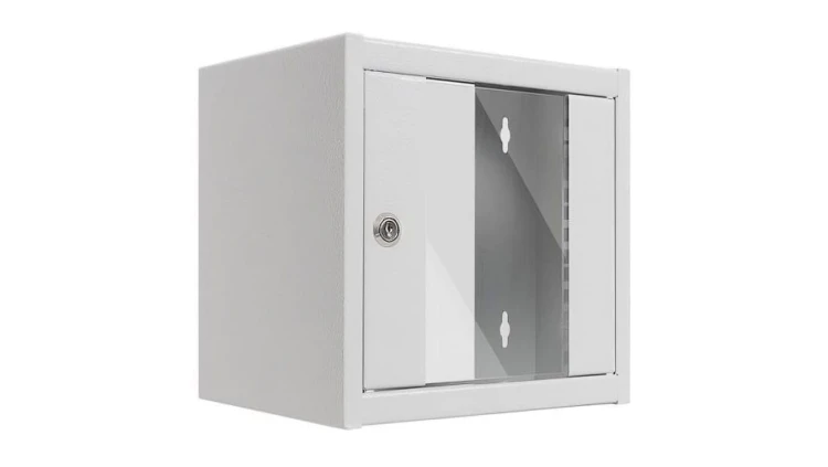 Szafa wisząca RACK 10 4,5U 300mm drzwi szklane szara NETRACK S-Line