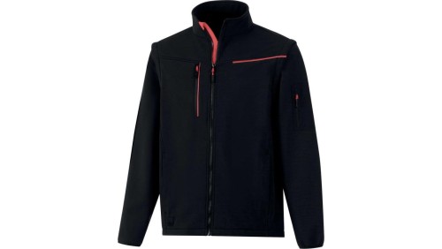 Softshell 2 w 1, 2 warstwy laminowane, kolor Czarno-czerwony, rozmiar: XL, SOCCINOXG