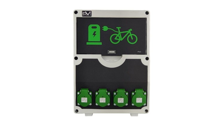 Stacja ładowania rowerów elektrycznych 12 modułowa 4x230V 4xRCBO Doktorvolt 2137