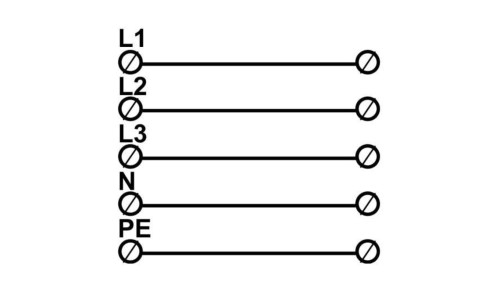 Złączka szynowa uniwersalna ETB 35/1x5 (L1,L2,L3,N,PE) Al/Cu elektryczna śrubowa 10 otworów do kabli Elektro Becov