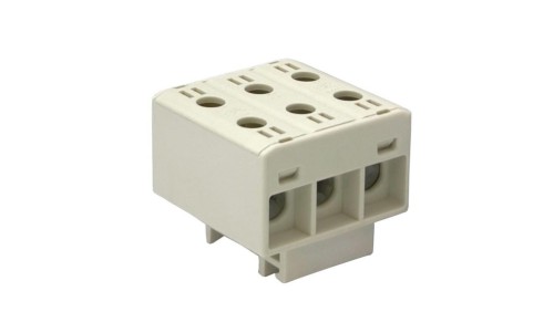 Złączka szynowa uniwersalna ETB 35/1x3 (L1,L2,L3) Al/Cu elektryczna śrubowa 6 otworów do kabli Elektro Becov