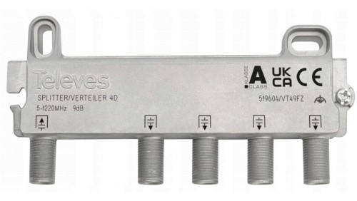 Rozgałęźnik antenowy rtv 4-drożny F4D 519604 Televes