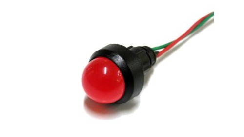 Lampka LED czerwona 12-24V AC/DC (klosz 20mm)