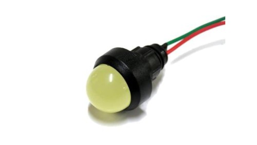 Lampka LED żółta 12-24V AC/DC (klosz 20mm)