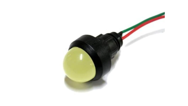 Lampka LED żółta 12-24V AC/DC (klosz 20mm)