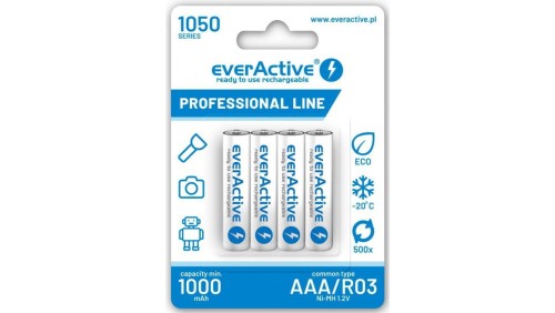 Akumulatorki AAA / R03 Ni-MH everActive 1050mAh (box 4 szt.)