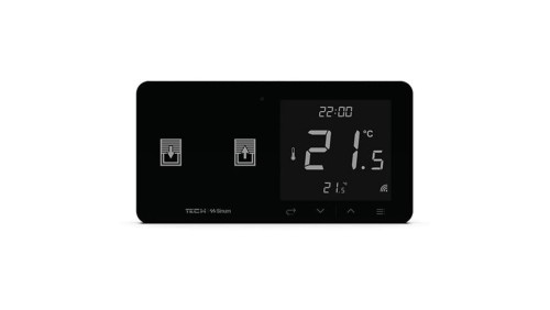 SINUM WZR-02m L Regulator pokojowy + włącznik rolet lewy kolor czarny