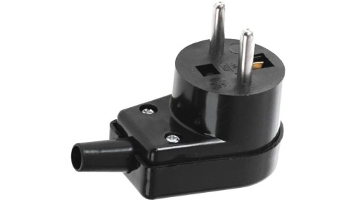 Wtyczka kątowa 220-05 16A 250V IP20 CZARNA VIPLAST 220-05