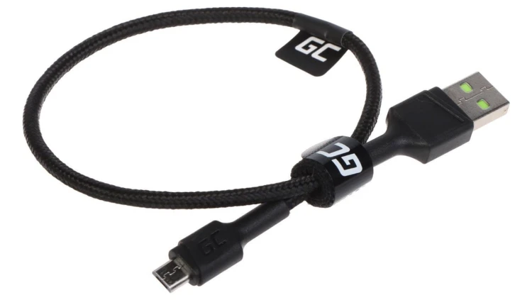PRZEWÓD USB-A/USB-MICRO/0.3M-GC PowerStream 0.3m Green Cell