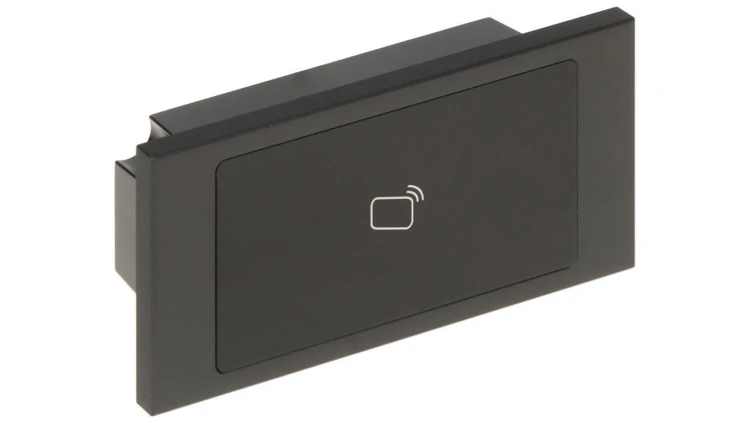 Moduł: czytnik kart (Unique, 125kHz), anodyzowany panel z aluminium, IP65, IK07, przeznaczony dla serii VTO4202F-X, czarny, DAHU