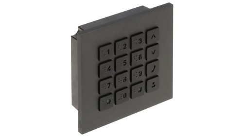 Moduł: klawiatura podświetlana, anodyzowany panel z aluminium, IP65, IK07, przeznaczony dla serii VTO4202F-X, czarny, DAHUA