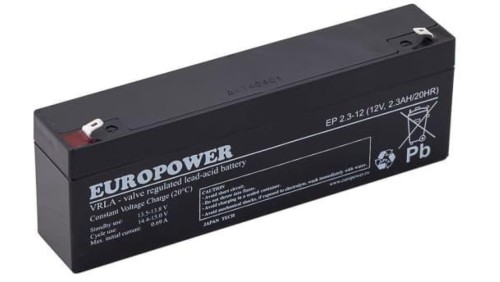 Akumulator AGM EUROPOWER serii EP 12V 2.3Ah (Żywotność 6-9 lat)