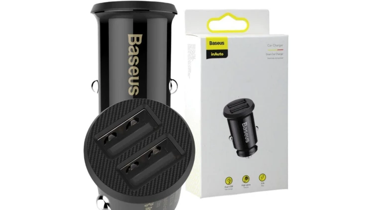 ŁADOWARKA SAMOCHODOWA Baseus Grain CCALL-ML01 15.5W 3.1A 2x USB-A