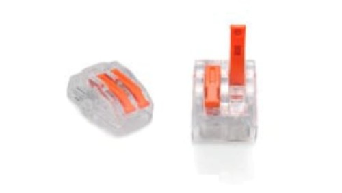 ZŁĄCZKA DO PRZEWODÓW ZATRZASKOWA 0,2-4,0mm2 PC-232 2GNIAZDA (50szt.)