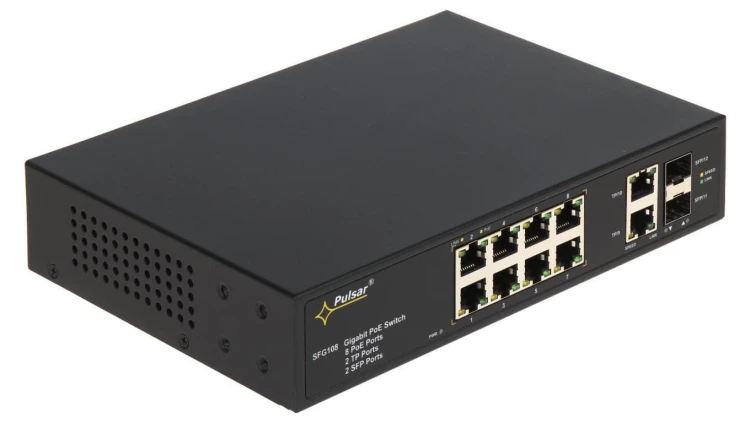 SWITCH POE SFG-108 8-PORTOWY SFP PULSAR