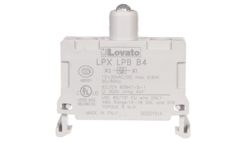 Oprawka z LED czerwona 12-30V AC/DC LPXLPBB4