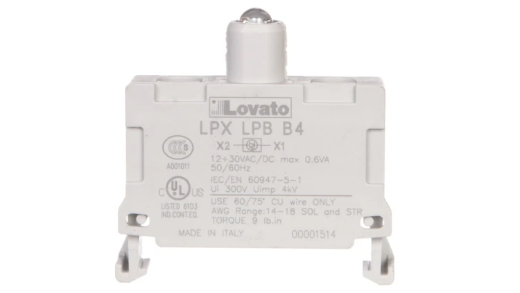Oprawka z LED czerwona 12-30V AC/DC LPXLPBB4