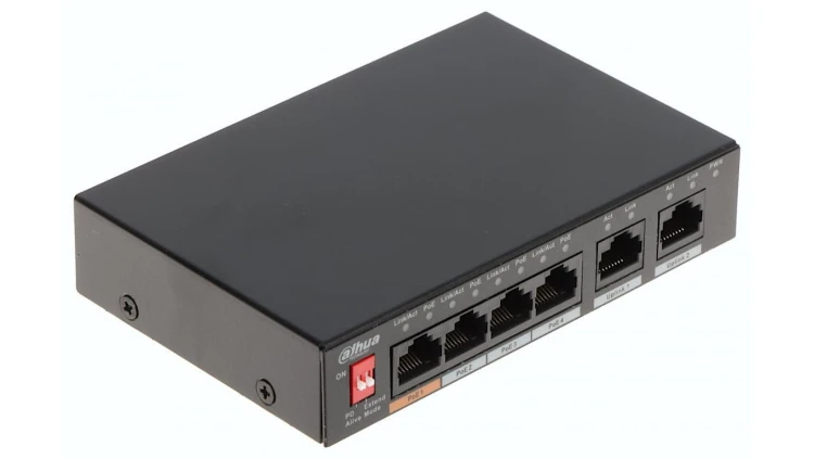 SWITCH POE PFS3006-4ET-60-V2 4-PORTOWY DAHUA