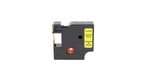 Taśma D1 45018 do drukarki DYMO 12mm 7m żółta taśma czarny nadruk