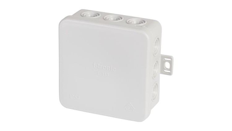 Puszka instalacyjna natynkowa typu KLIK 85x85x40mm hermetyczna IP54 szara E113 F-TRONIC