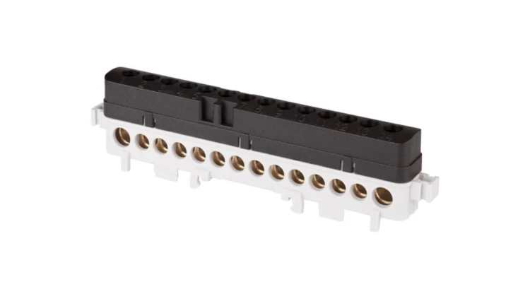 Listwa przyłączeniowa izolowana 14-otworów 101A IP20 czarno-szara LPI-14s A18-1038