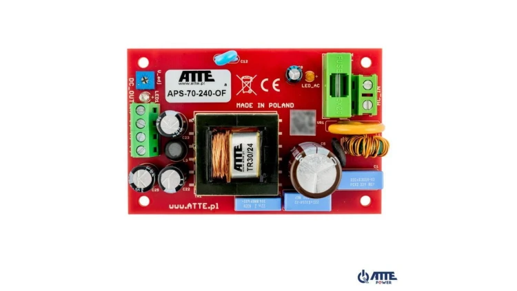 Zasilacz sieciowy SMPS 24V 3A 72W ATTE APS-70-240-OF
