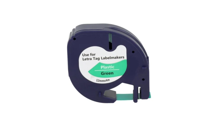 Taśma LT 59425 do drukarki DYMO 12mm 4m zielona taśma czarny nadruk