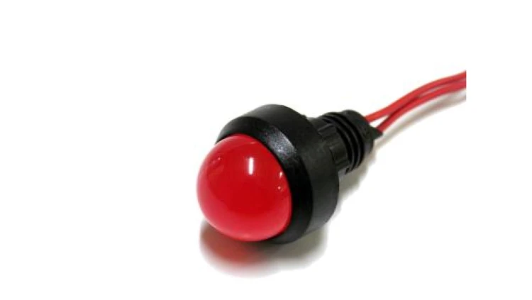 Lampka LED czerwona 230V AC/DC (klosz 20mm)