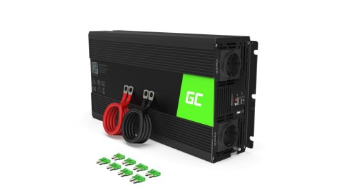 PRZETWORNICA NAPIĘCIA INWERTER Green Cell 24V -230V 500W/1000W MODYFIKOWANA SINUSOIDA INV04DE