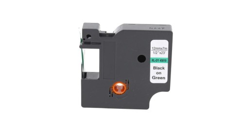 Taśma D1 45019 do drukarki DYMO 12mm 7m zielona taśma czarny nadruk