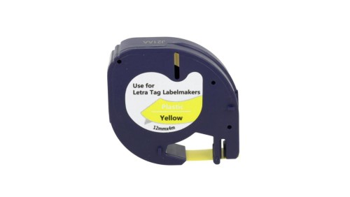 Taśma LT 59423 do drukarki DYMO 12mm 4m żółta czarny nadruk