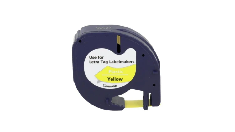 Taśma LT 59423 do drukarki DYMO 12mm 4m żółta czarny nadruk