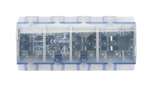 Odgałęźnik instalacyjny 4P OBL 25/16-4 4x25mm2/10x16mm2 niebieski A13-6148