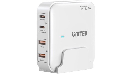 Ładowarka biurkowa GaN 70W 2xUSB-A 2xUSB-C Unitek P1228AWH01-EU