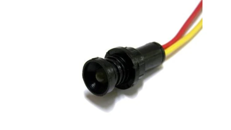 Lampka LED żółta 12-24V AC/DC (klosz 5mm)