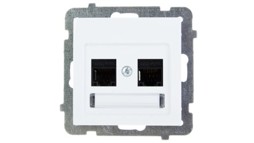 AS Gniazdo komputerowe podwójne RJ45 kat.5e MMC białe GPK-2G/K/m/00