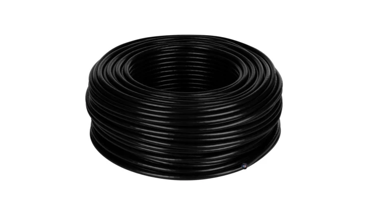 Przewód zasilający sterowniczy elastyczny PUR H05BQ-F 300/500V 2x1 czarny Elektrokabel 10m