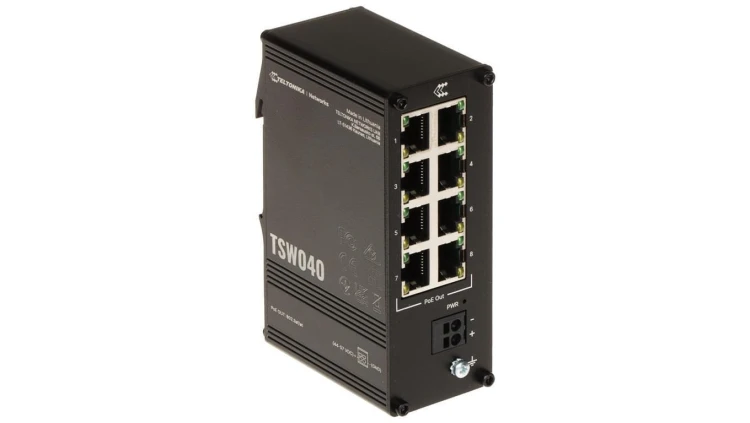SWITCH PRZEMYSŁOWY POE TSW040 8-PORTOWY Teltonika