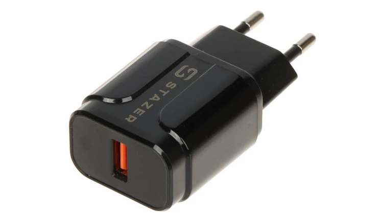 ŁADOWARKA SIECIOWA USB 5V/3A/USB-QUICK3.0/B STAZER