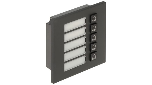 Moduł: 5 przycisk, anodyzowany panel z aluminium, IP65, IK07, przeznaczony dla serii VTO4202F-X, czarny, DAHUA