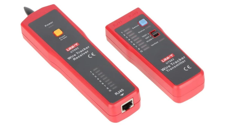 DETEKTOR PAR PRZEWODÓW Z TESTEREM KABLI RJ-45 UT-682 UNI-T
