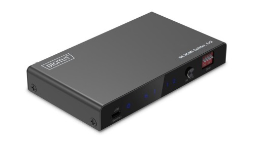 Rozdzielacz / Splitter HDMI 1x2, 8K/60Hz (4:4:4) z HDR, 48 Gbps, HDCP 2.3. Toslink / Stereo, EDID DS-55339