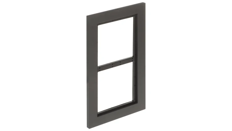 Aluminiowa ramka maskująca do puszki na dwa moduły, przeznaczona dla serii VTO4202F/FB, kolor czarny, DAHUA