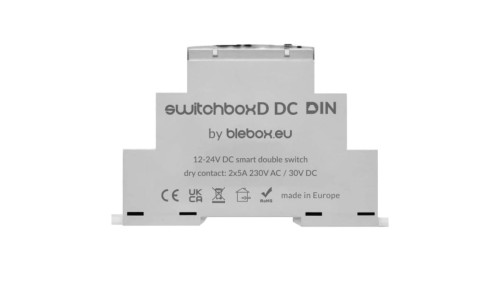 BleBox switchBoxD DC DIN Włącznik 2-kanałowy 12/24V Wi-Fi SMARTHOME