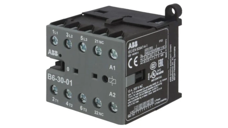 B6-30-01-01 Stycznik 3-biegunowy, NO x3, Styki pomocnicze: NC, 24VAC, 6A, B6