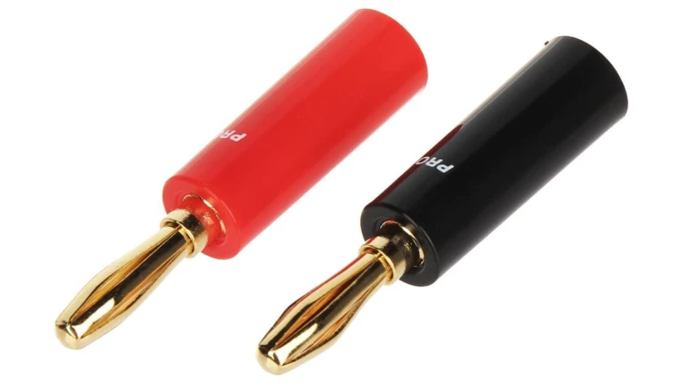 PARA WTYKÓW BANANOWYCH BAN-PLUG-V2 CZERWONY + CZARNY PROLINK
