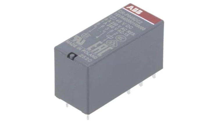 CR-P048DC2 Przekaźnik elektromagnetyczny, DPDT, Napięcie Cewki: 48VDC, 8A, CR-P, PCB
