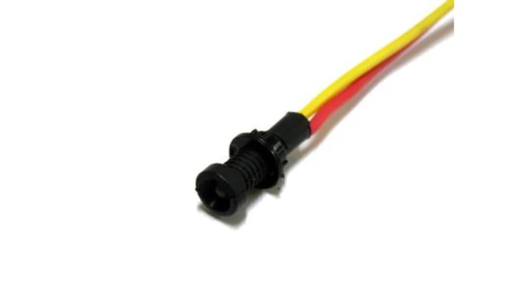 Lampka LED żółta 12-24V AC/DC (klosz 3mm)