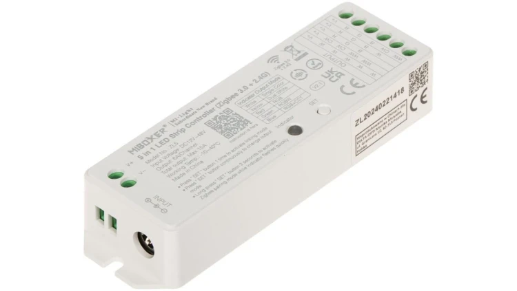 STEROWNIK OŚWIETLENIA LED ZigBee, ZL5 Wi-Fi, 2.4 GHz, RGBCCT (RGBWW) 12... 48V DC MiBOXER / Mi-Light