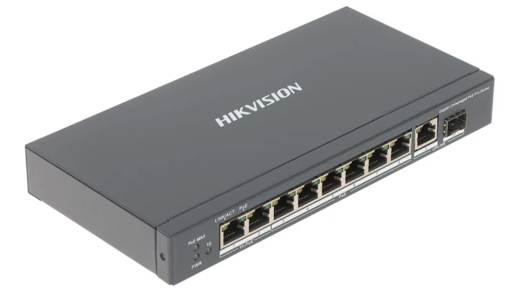SWITCH POE DS-3E0510HP-E 8-PORTOWY SFP Hikvision